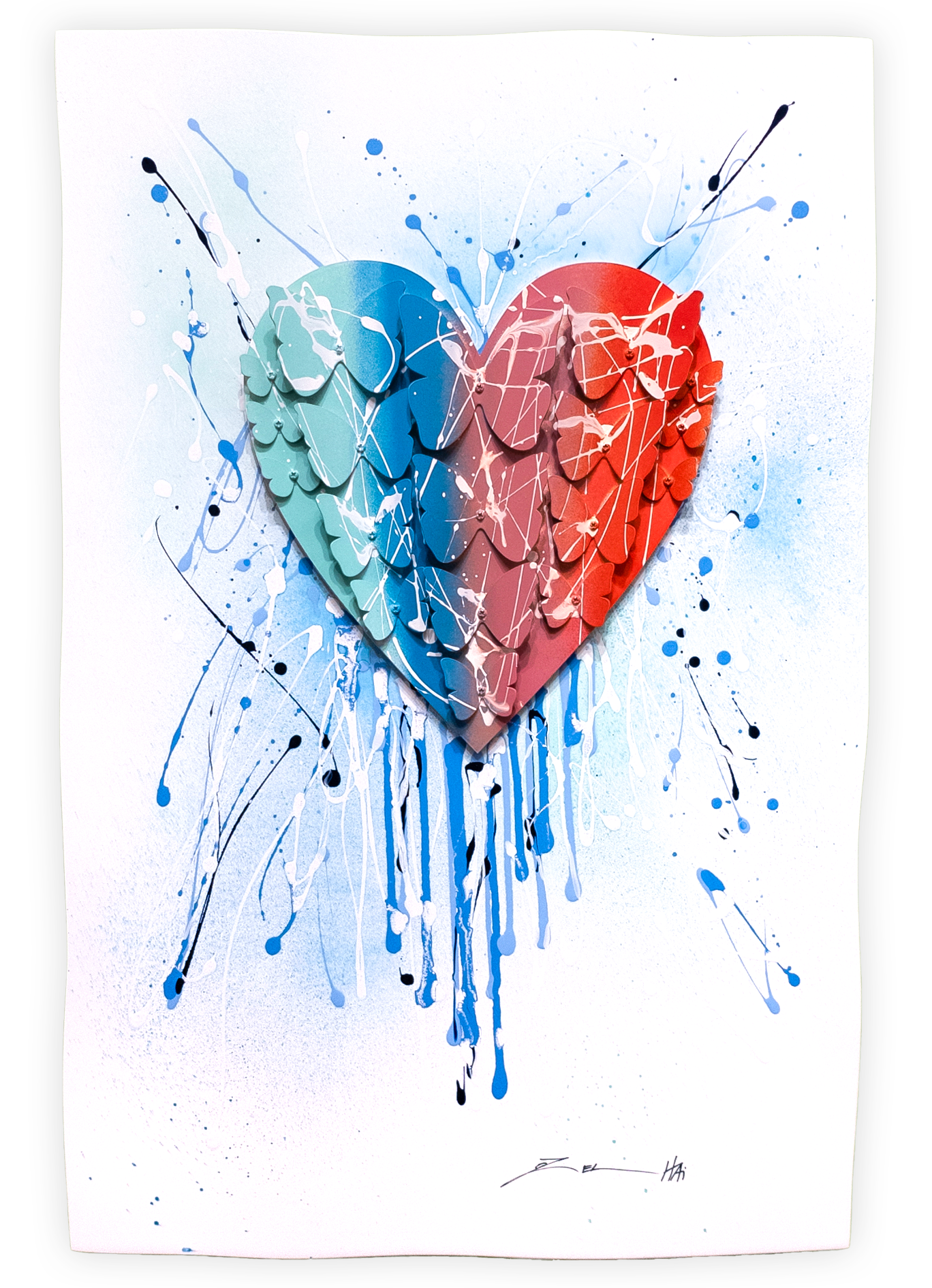 Dripping Colorful Heart